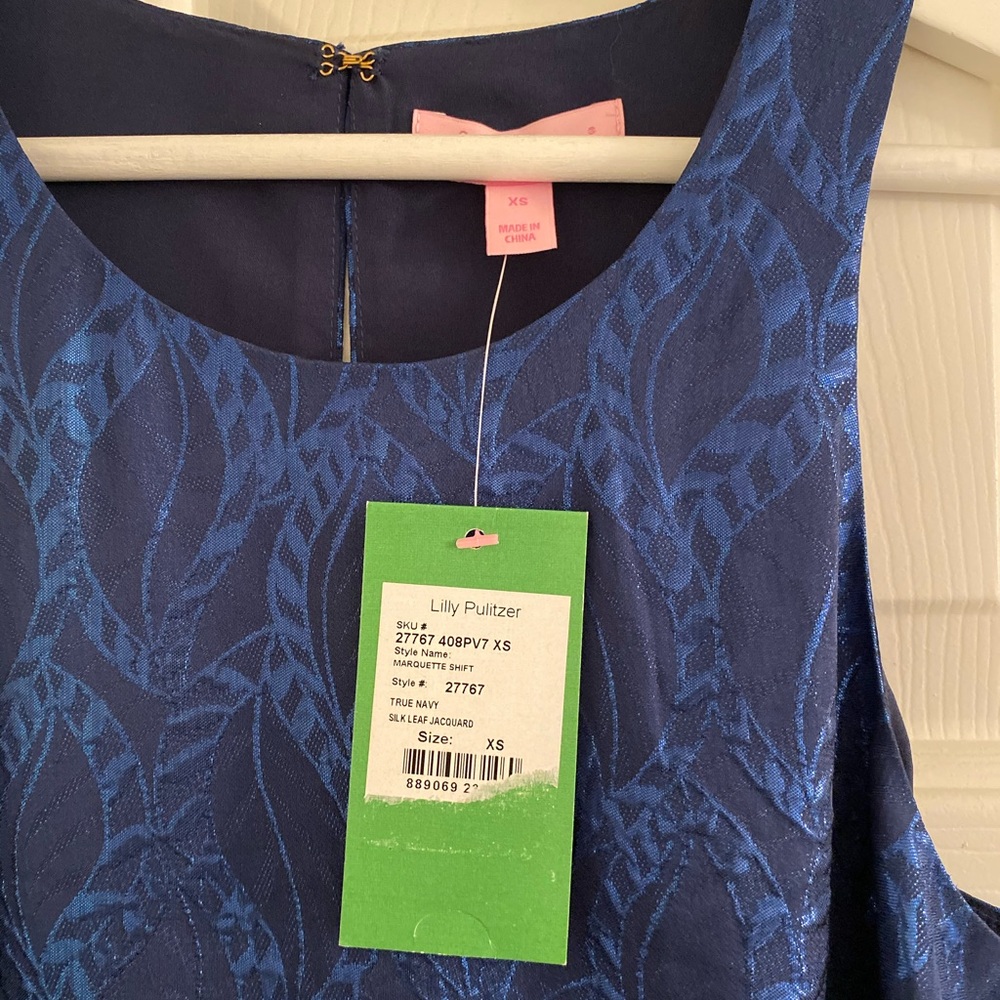 NWT Lilly Pulitzer Marquette Shift Dress Navy XS - Picture 5 of 7